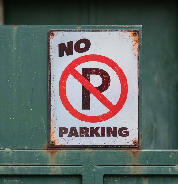 Blechschild No Parking Retro Vintage Dekoschild Parken Verboten 20x25cm