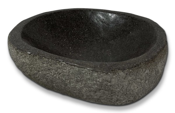 Naturstein Schale Flussstein Steinschale Dekoschale Vogeltränke Garten