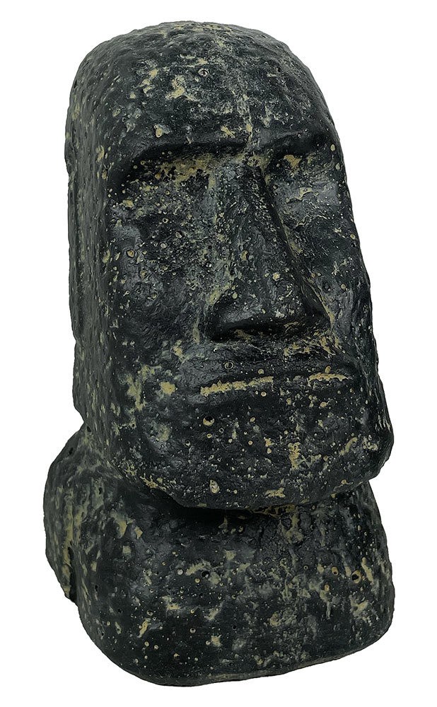 Moai Kopf Osterinsel Steinstatue Figur Skulptur Steinguss Kunststein Schwarz 15cm Moai Kopf Osterinsel Steinstatue Figur Skulptur Steinguss Kunststein Schwarz 15cm
