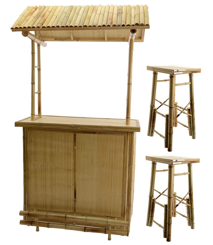 Tolle Bambus Bar + 2 Hocker Cocktailbar Theke Karibik Top-Qualitt 120 cm |  Kleinmbel | Mbel | Wohnen | GARTENTOTAL Shop