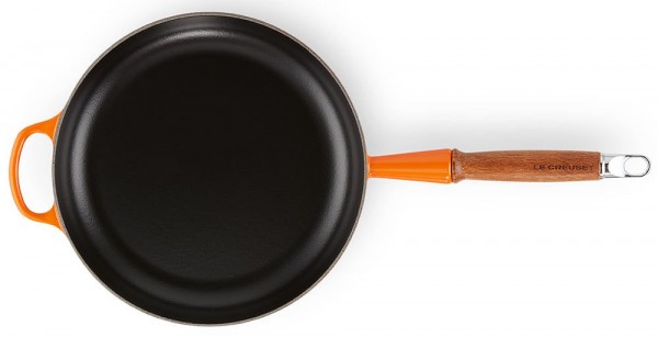 Le Creuset Bratpfanne mit Holzgriff Signature Gusseisen Ofenrot