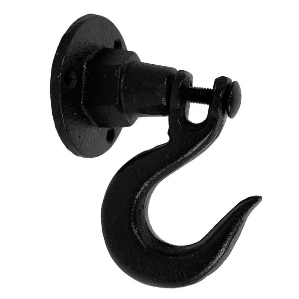Wandhaken schwingend Rustikal Wandhalterung Gusseisen Schwarz Vintage-Stil