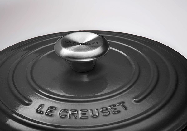 Le Creuset Gourmet-Bräter Signature Rund Gusseisen Schwarz 30cm