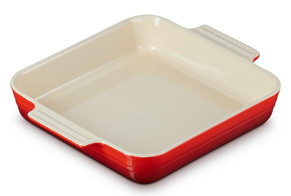 Le Creuset Auflaufform Quadratisch Steinzeug Kirschrot 23cm