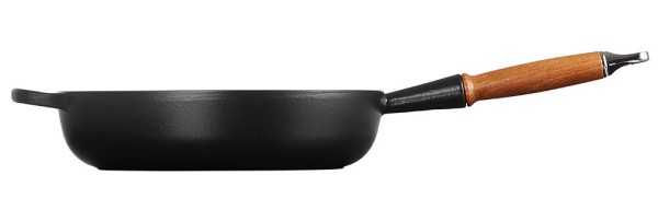Le Creuset Sautepfanne Signature Gusseisen Holzgriff Schwarz 28cm