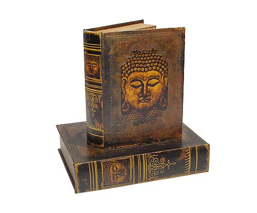 Hohles Buch mit Geheimfach Buddha Buchversteck Antik-Stil