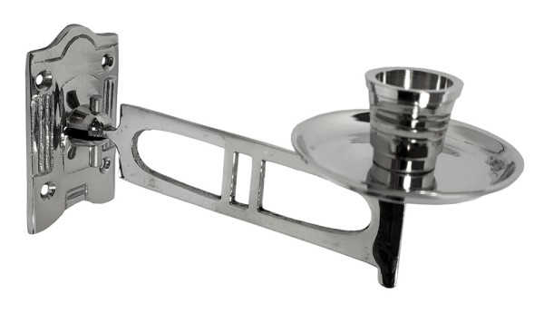 Klavierleuchter Wandkerzenhalter Art Deco Schwenkbar Silber Antik-Stil Nostalgie
