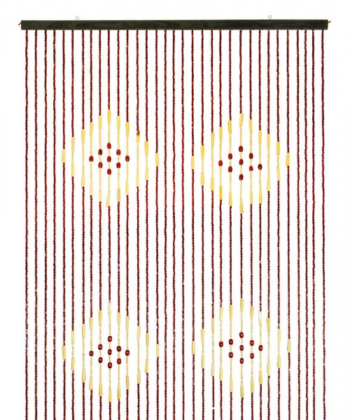 Türvorhang Bambus Perlen Insektenschutz Fadenvorhang Deko Raumteiler 90x200 cm