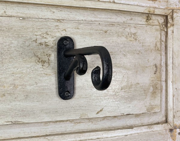 Wandhaken für Blumenampel Wandhalter Blumentopf Gusseisen Schwarz Vintage 12cm