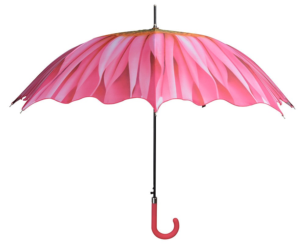 Image of Regenschirm Blume Pink Stockschirm Schirm Ø 100cm