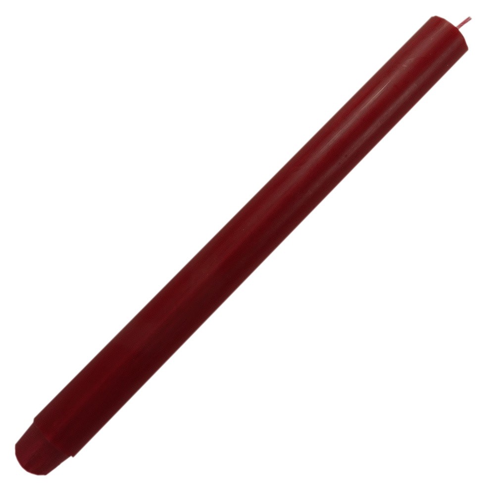 Dicke Stabkerze Bordeaux-Rot Durchgefärbt Lang 30cm x 2,5cm Tropffrei Premium