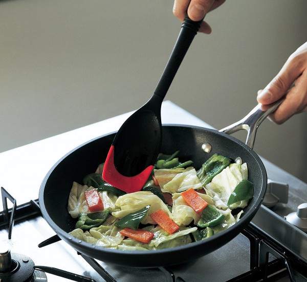 Le Creuset Universallöffel mit Silikon-Einsatz Schwarz/Rot