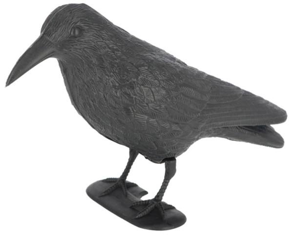 Vogelschreck Krähe Taubenschreck Vogelscheuche Dekofigur Rabe Schwarz
