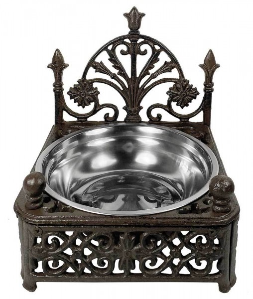 Futternapf Gusseisen Braun Nostalgie Fressnapf Hund Katze Antik-Stil Vintage