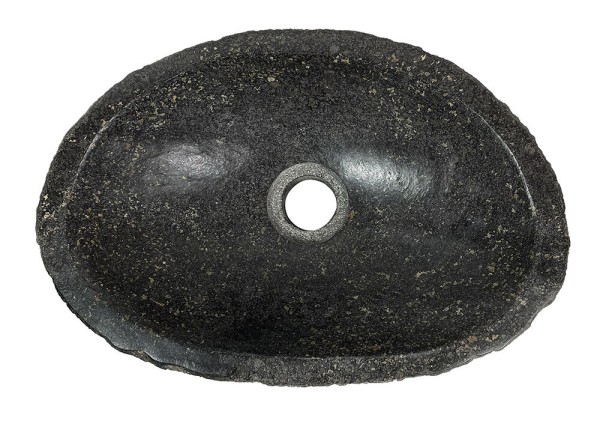 Waschbecken Naturstein Aufsatzwaschbecken Flussstein Handwaschbecken Oval