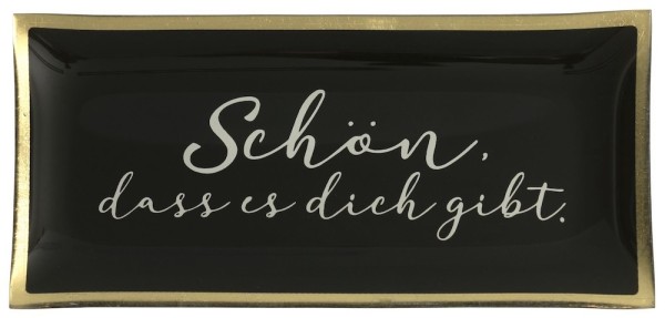 Giftcompany Love Plates Glasteller Schön, Dass Es Dich Gibt Rechteckig 21cm