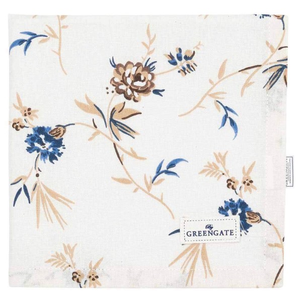 Greengate Stoffserviette Uma Beige Blumen 40x40cm
