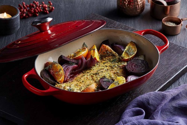 Le Creuset Oblong Signature Gusseisen Kirschrot 31cm