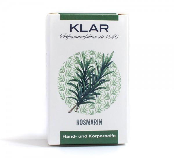 KLAR Seife Rosmarin Rosmarinseife (palmölfrei) Hand- und Körperseife 100g