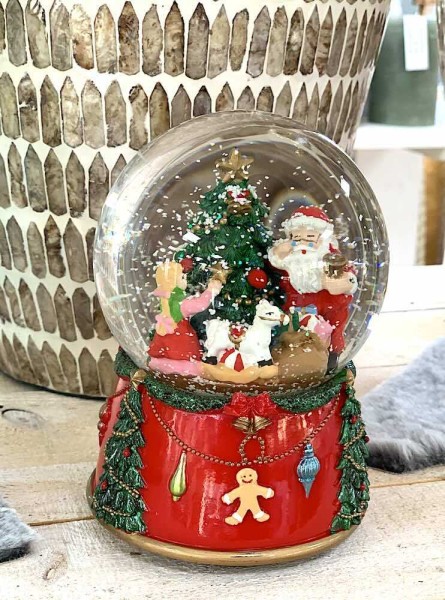 Schneekugel Spieluhr Weihnachtsmelodie Weihnachtsmann Vintage Stil Weihnachten