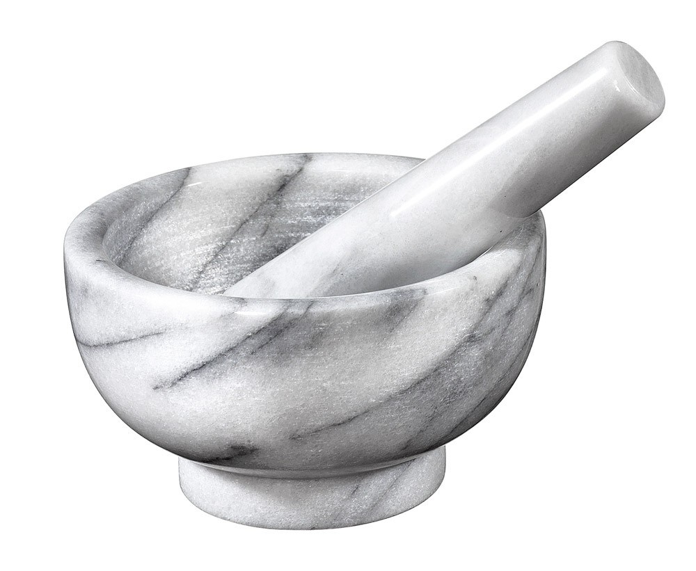 Küchenprofi Mörser Marmor mit Stößel Weiß Ø 11cm