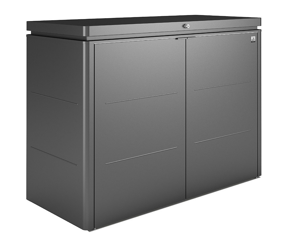 Biohort Highboard 160 Aufbewahrungsbox 160x70x118cm Dunkelgrau-Metallic
