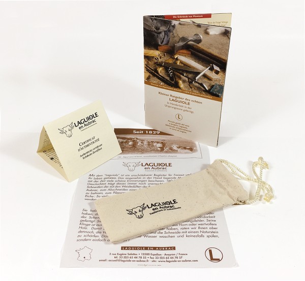 Laguiole en Aubrac Taschenmesser Birke (Bouleau) matt 12 cm