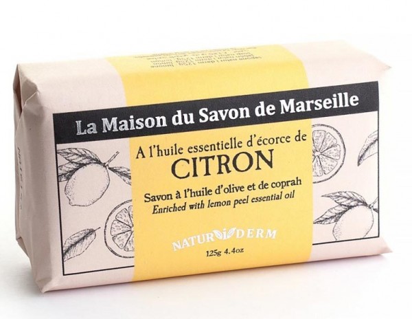 Natürliche Seife Naturiderm Citron (Zitrone) - Ohne EDTA - 125g