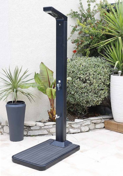 Ubbink Solaris 2 in 1 Bodenplatte Anthrazit für Solar Gartendusche SOLARIS