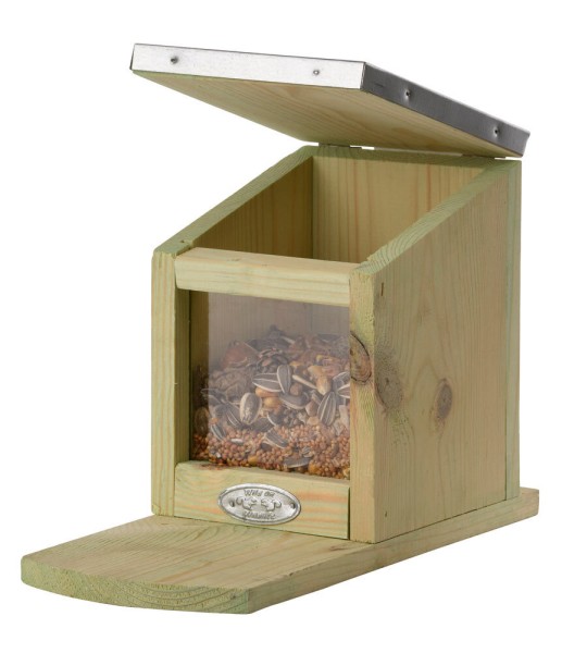 Eichhörnchen Futterhaus aus Holz Futterspender Futterautomat