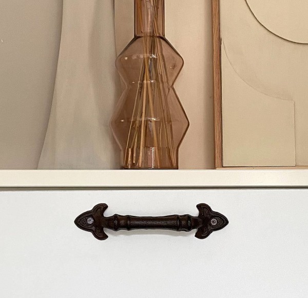 Möbelgriff rustikal Schubladengriff braun Antik-Stil Gusseisen 20cm