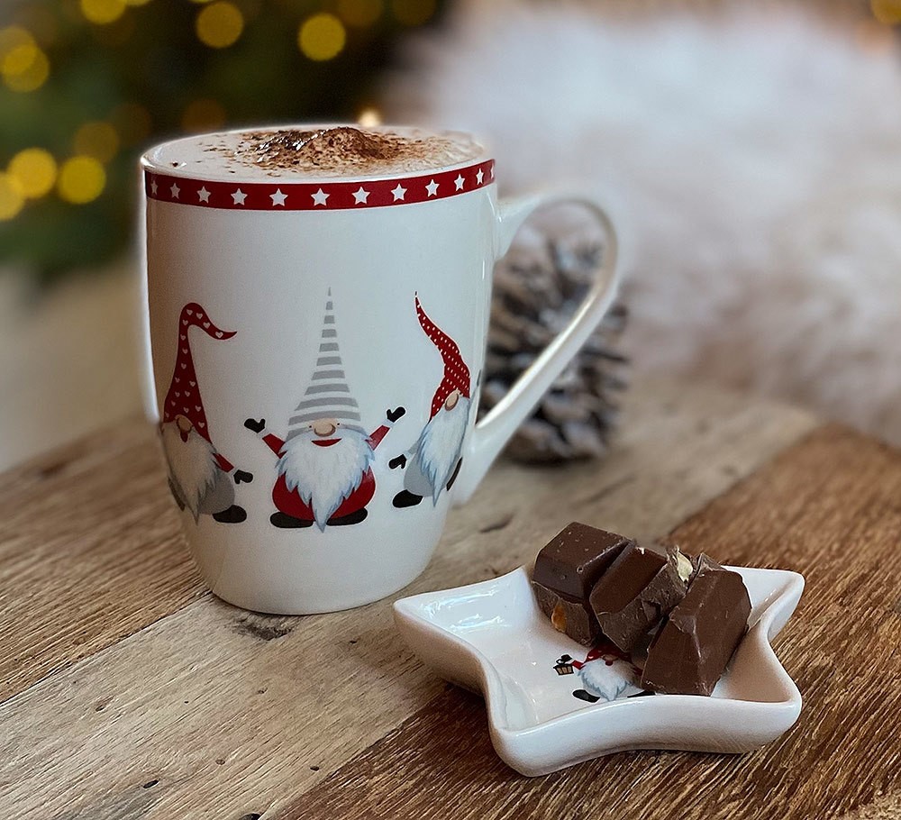 Weihnachtstasse mit Teebeutelablage Weihnachtswichtel Tasse Becher Geschenkset Weihnachtstasse mit Teebeutelablage Weihnachtswichtel Tasse Becher Geschenkset
