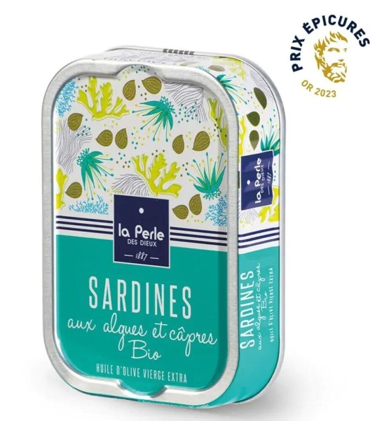 La Perle des Dieux Sardinen mit Algen und Kapern - Dose 115 g
