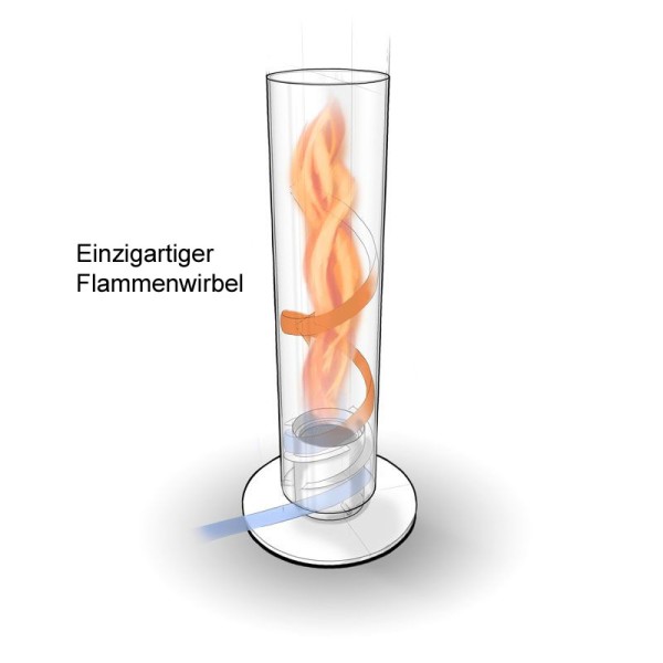 höfats SPIN 900 Tischfeuer Silber Bioethanol Tischkamin