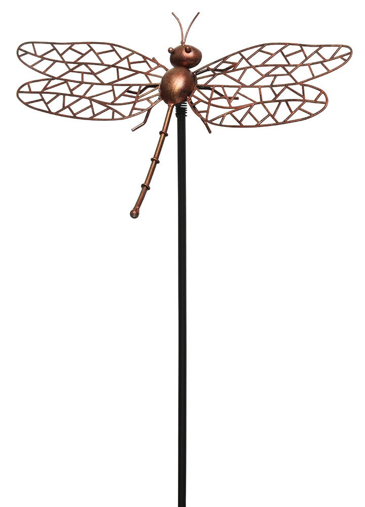 Gartenstecker Libelle Metall Blumenstecker Gartendeko 100cm
