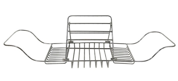 Badewannenablage Metall verchromt Badewannentablett Badewannenregal 96cm