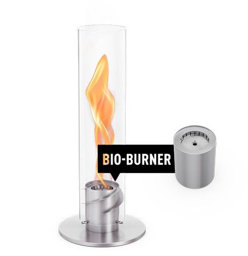 höfats SPIN 1200 Tischfeuer Silber Bioethanol Tischkamin