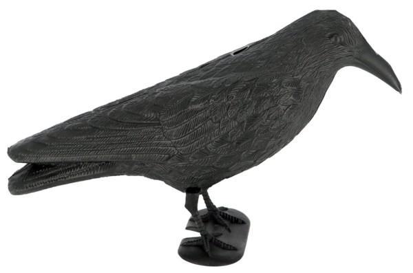 Vogelschreck Krähe Taubenschreck Vogelscheuche Dekofigur Rabe Schwarz