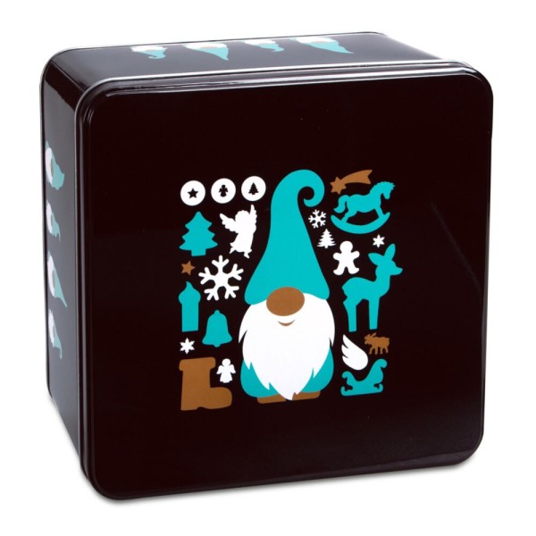 Städter Gebäckdose Wichtel Keksdose Quadratisch Weißblech Plätzchendose 21cm