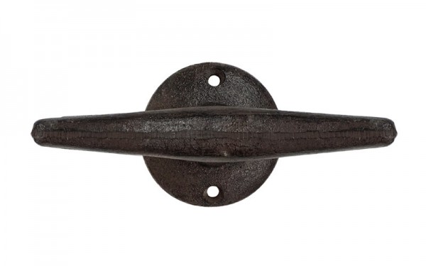 Belegklampe Festmacher Klampe Nostalgie Gusseisen Antik-Braun 12cm