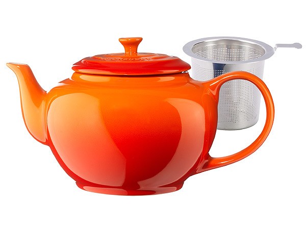 Le Creuset Klassische Kanne mit Siebeinsatz Steinzeug Ofenrot 1,3L