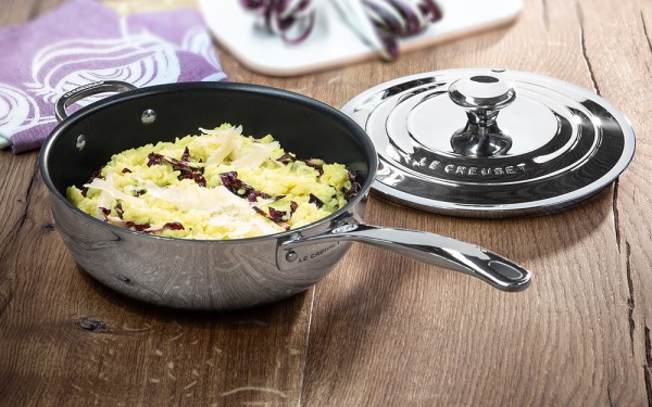 Le Creuset Sautépfanne 3-Ply PLUS Edelstahl Antihaft 24cm