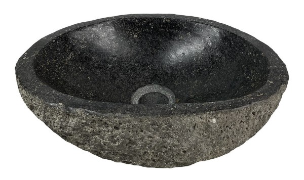 Waschbecken Naturstein Aufsatzwaschbecken Flussstein Handwaschbecken Oval
