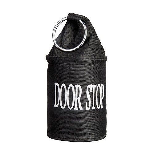 Cooler Türstopper Türsperre Sack Door-Stop Schwarz mit Ring Vintage