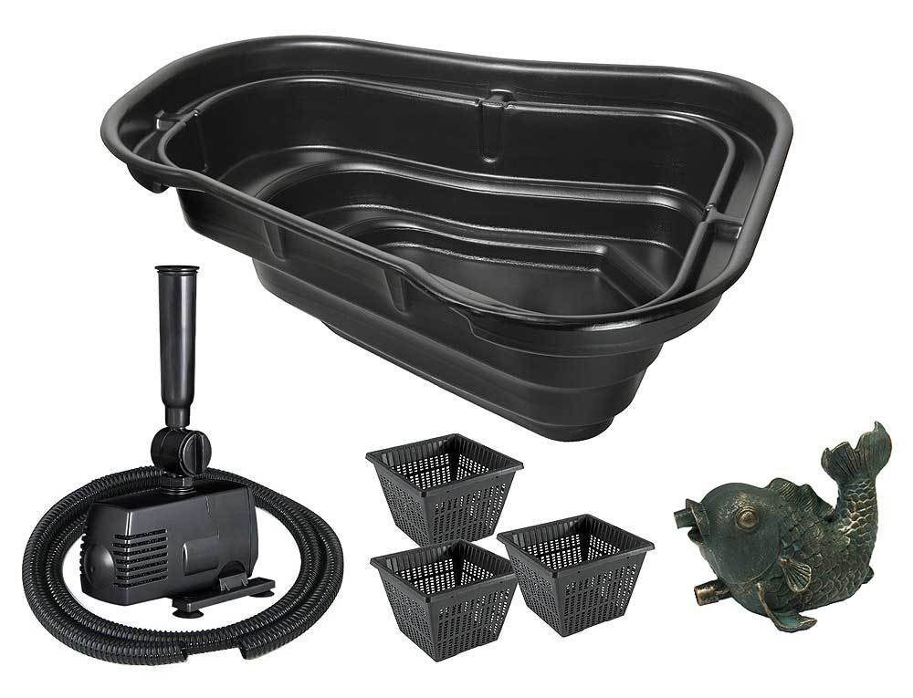 Ubbink TEICH-SET 1000 Teichbecken 1000L + Pumpe Schlauch Wasserspeier Pflanzkörbe