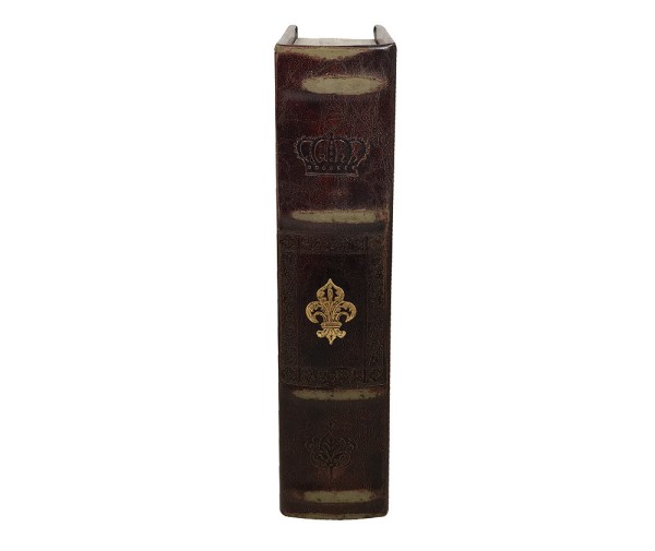 Hohles Buch mit Geheimfach Krone Lilie Antik-Stil Buchversteck Aufbewahrungsbox