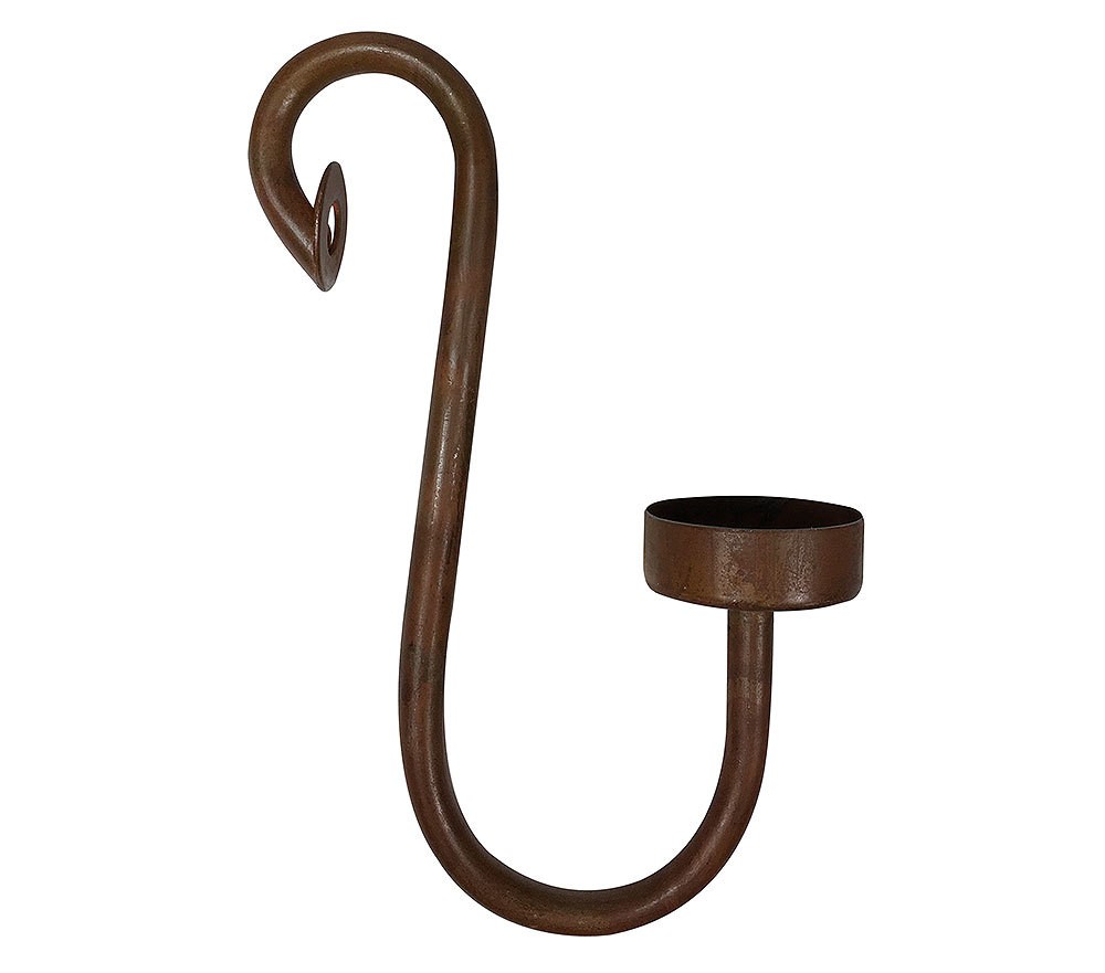 Teelichthalter zum Einhängen Teelichteinsatz Metall Rost Braun Antik-Stil Vintage