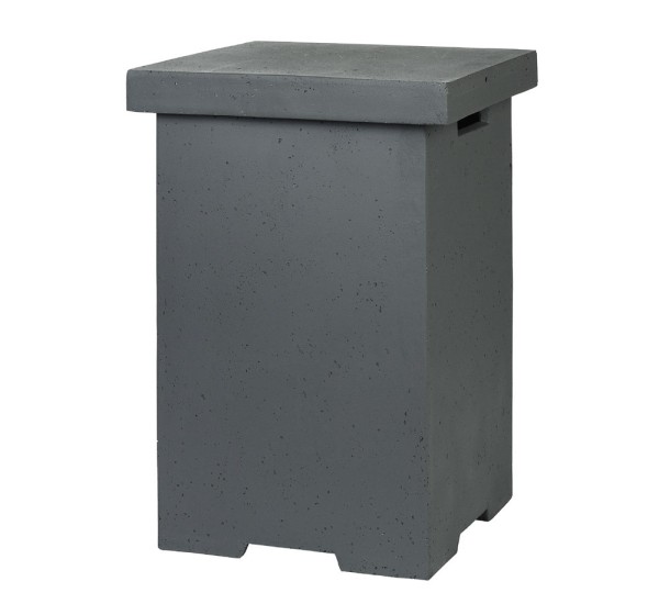 Happy Cocooning Beistelltisch für Gasflasche grau 410 x 410 x 620 mm