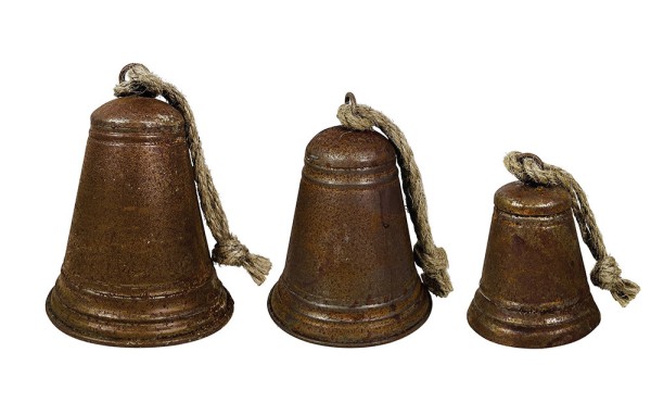 Glocken-Set Zink Rostig Weihnachtsglocke 3 Stück Weihnachtsdeko