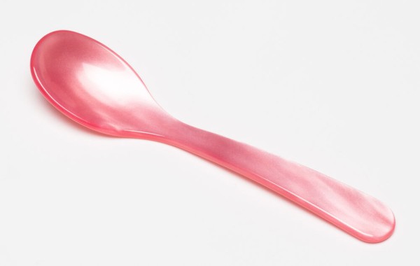 G.F. Heim Söhne Eierlöffel Acrylglas Perlmutt Optik Rosa